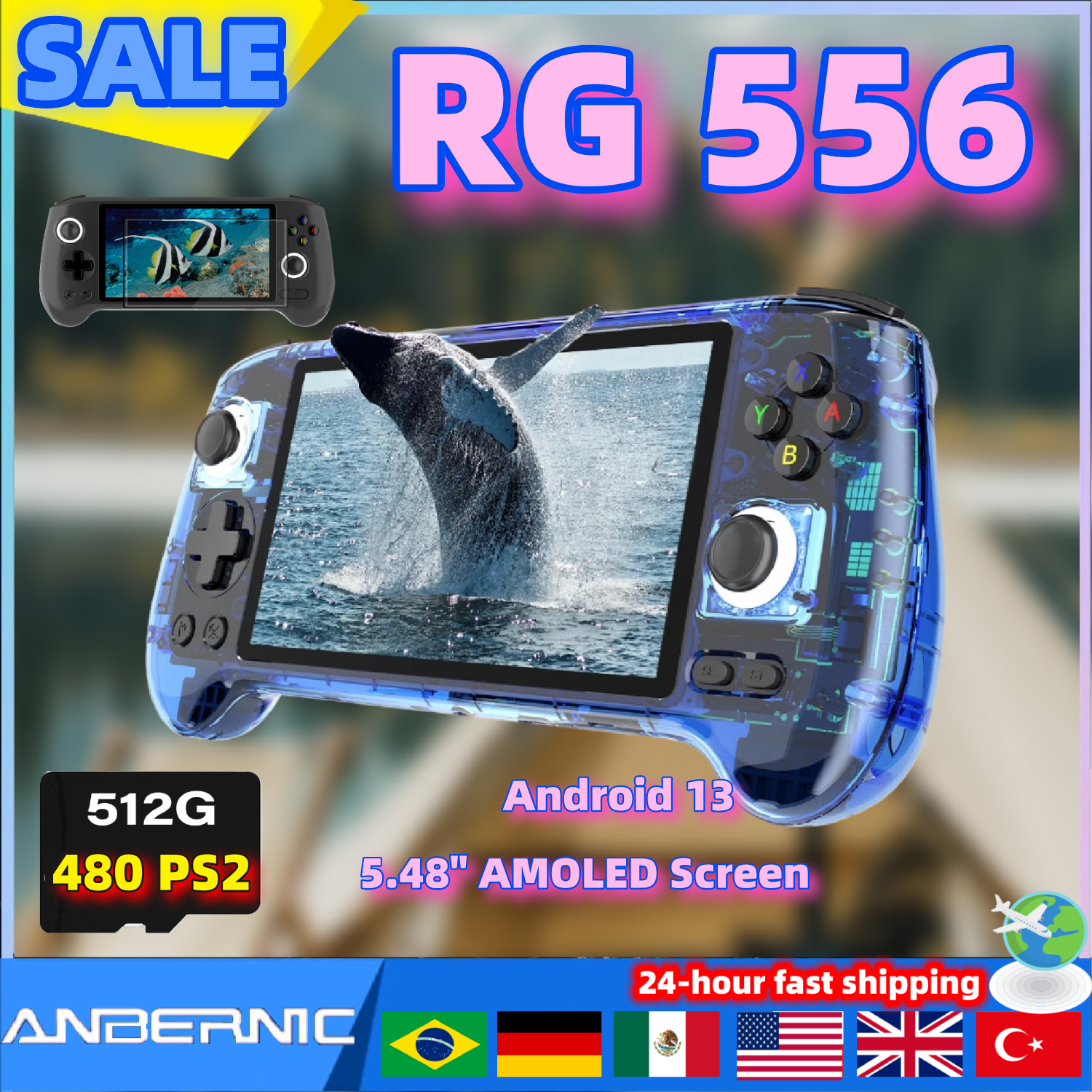 Retro Gaming Gameboy - ANBERNIC RG556 Retro Video Gaming Speler