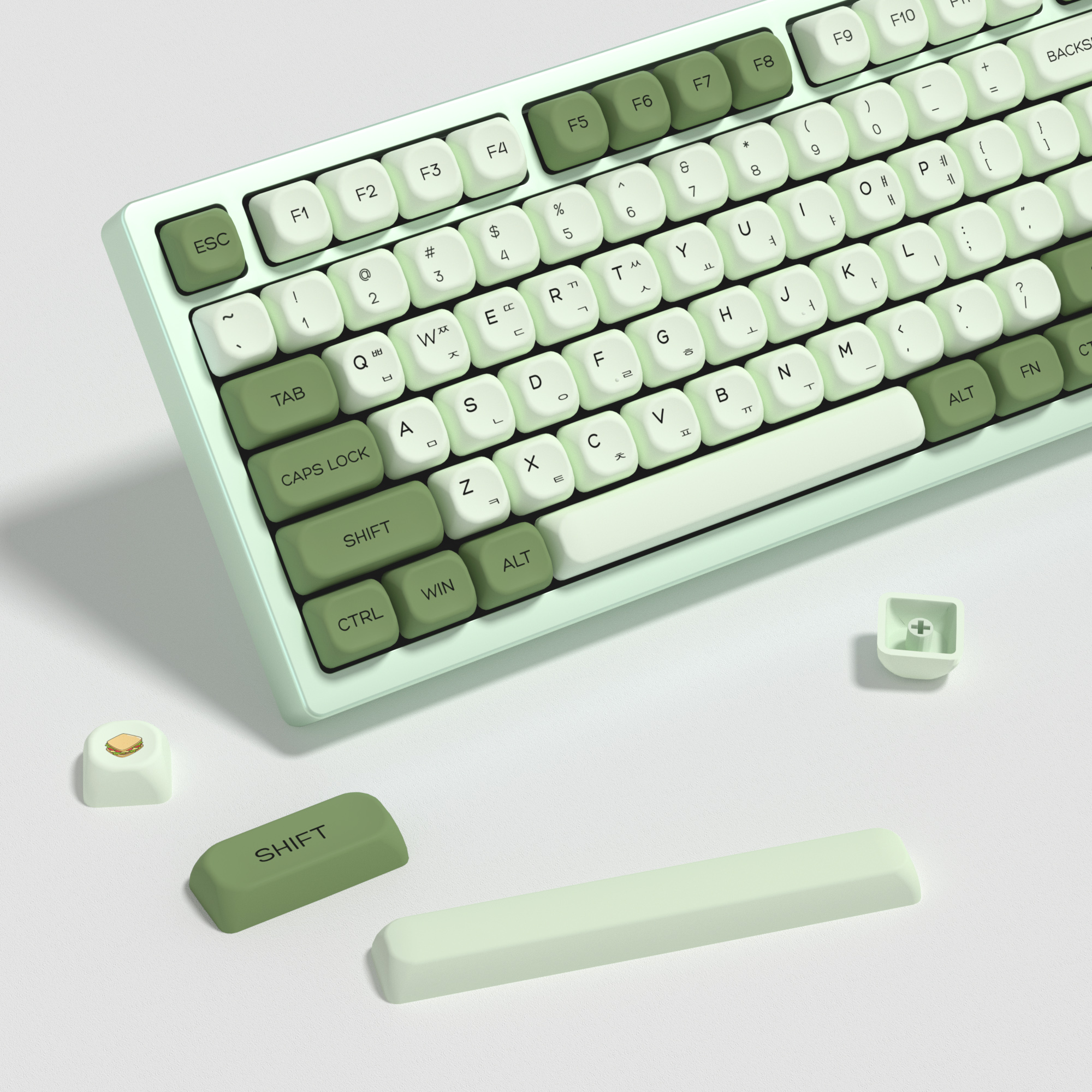 Retro Gaming Mac - KBDiy Matcha Koreaanse Keycap Groen MAC