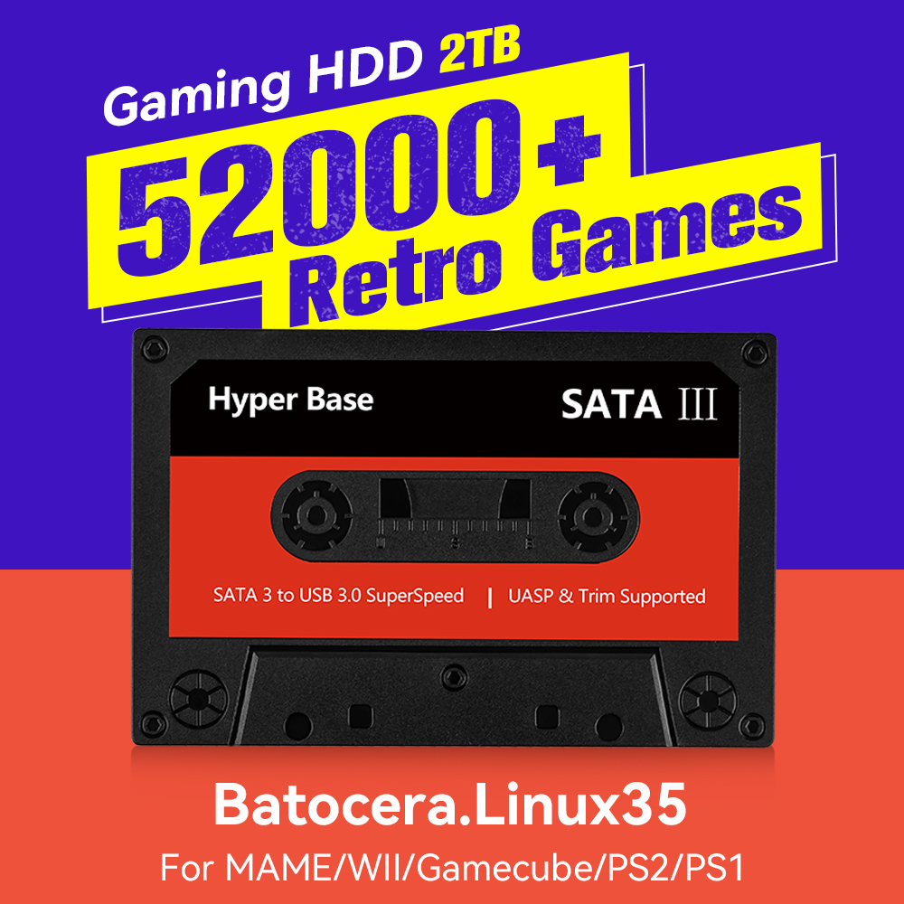 Retro Gaming Windows - Batocera 500GB/2TB Retro Game Console met
