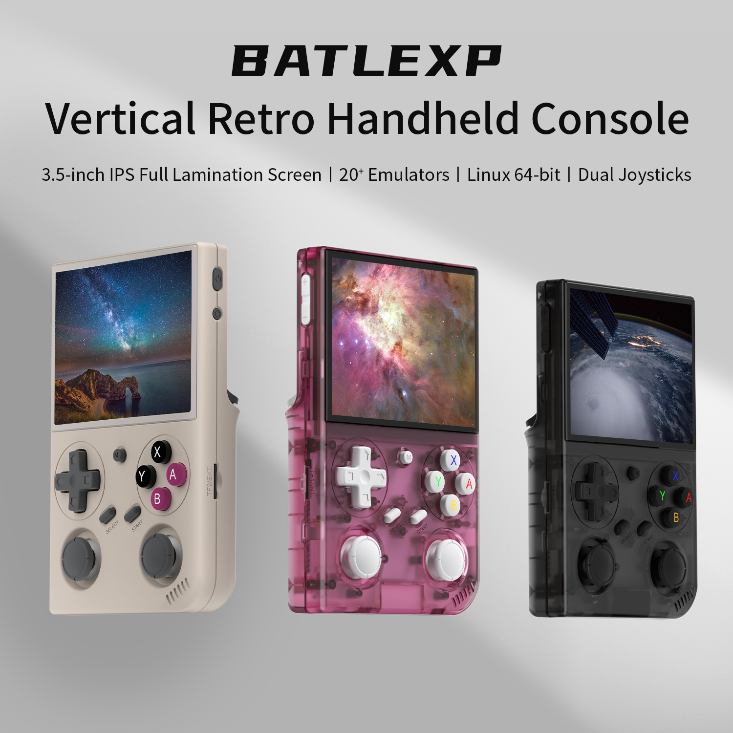 Retro Gaming Images - BATLEXP G350 Handheld Game Console 3.5