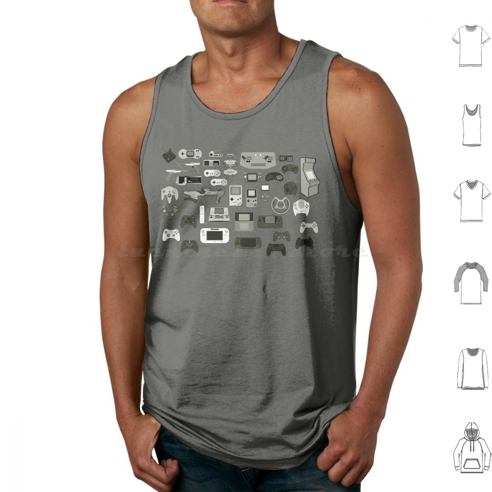 Retro Gaming Guy - Zelfcontrole tanktops Print Katoen Gaming Gamer