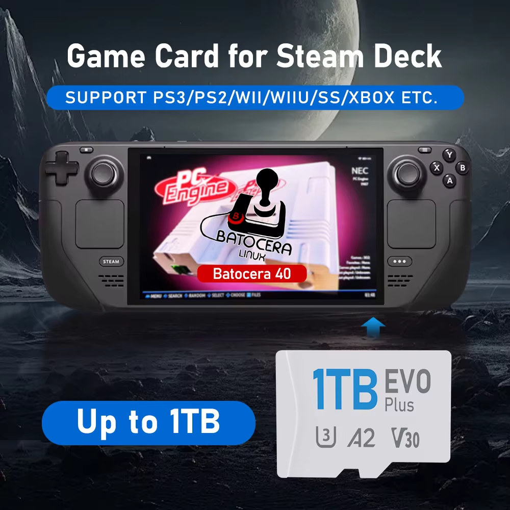 Retro Gaming Batocera - Gamekaart voor Steam Deck met Batocera
