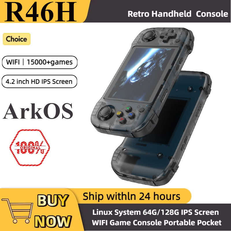 Retro Gaming R36S - R46H Retro Game Console Handheld 1024*768