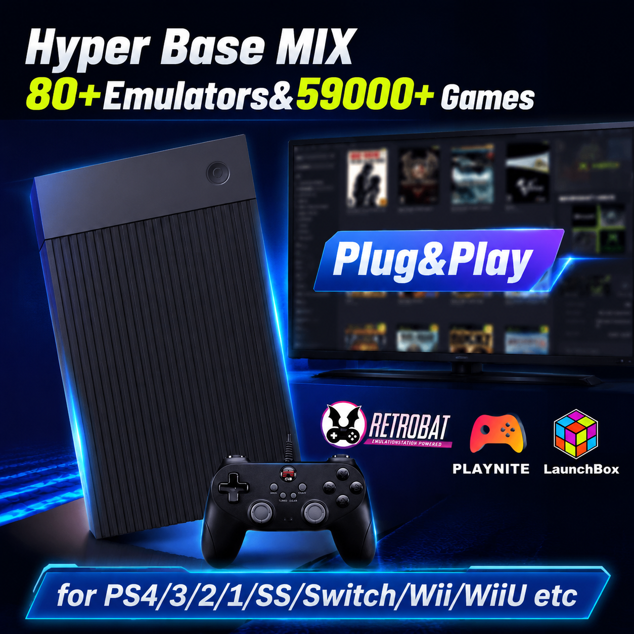 Retro Gaming Design - Hyper Base MIX 4T Retro HDD