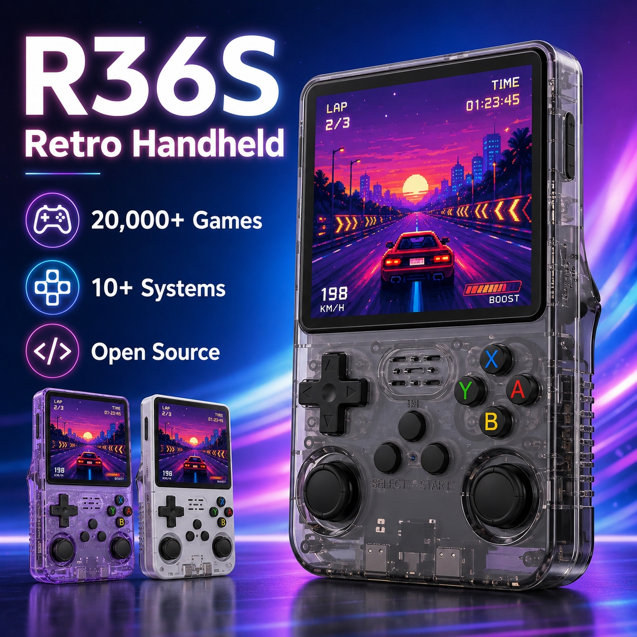 Retro Gaming R36S - ARKOS 256G Open Source R36S Retro