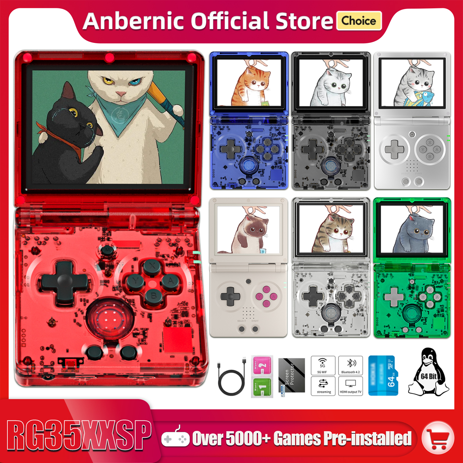 Anbernic NIEUWE RG35XXSP Flip  - Retro Gaming Design recensie en prijs