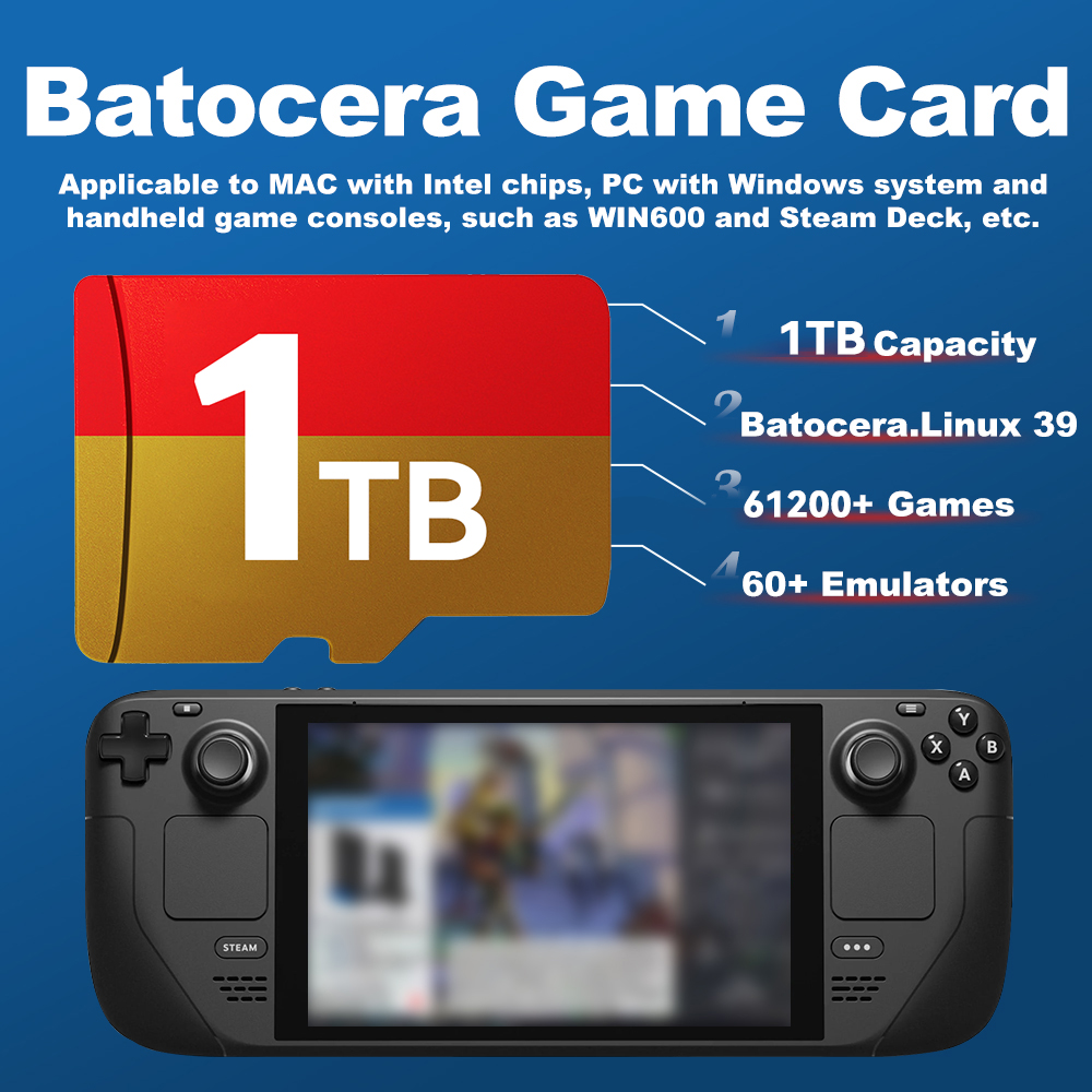 1TB Game TF-kaart voor Steam D - Retro Gaming Batocera recensie en prijs