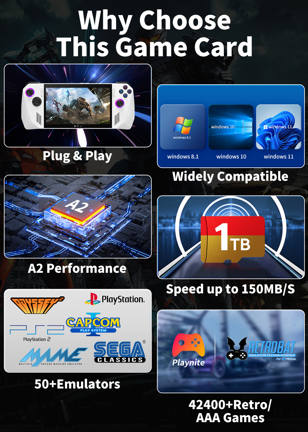 Game TF-kaart voor ROG ALLY/Ro - Retro Gaming Ps3 recensie en prijs