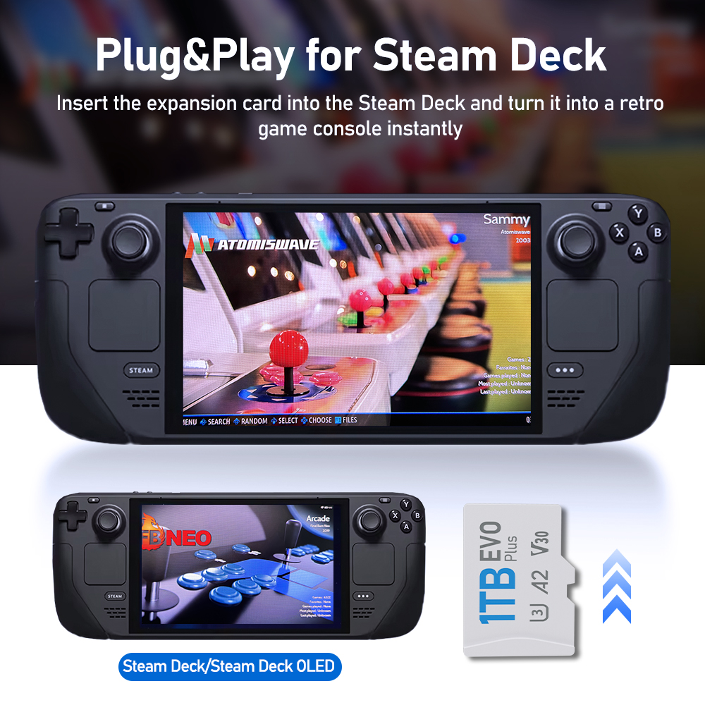Gamekaart voor Steam Deck met  - Retro Gaming Batocera recensie en prijs