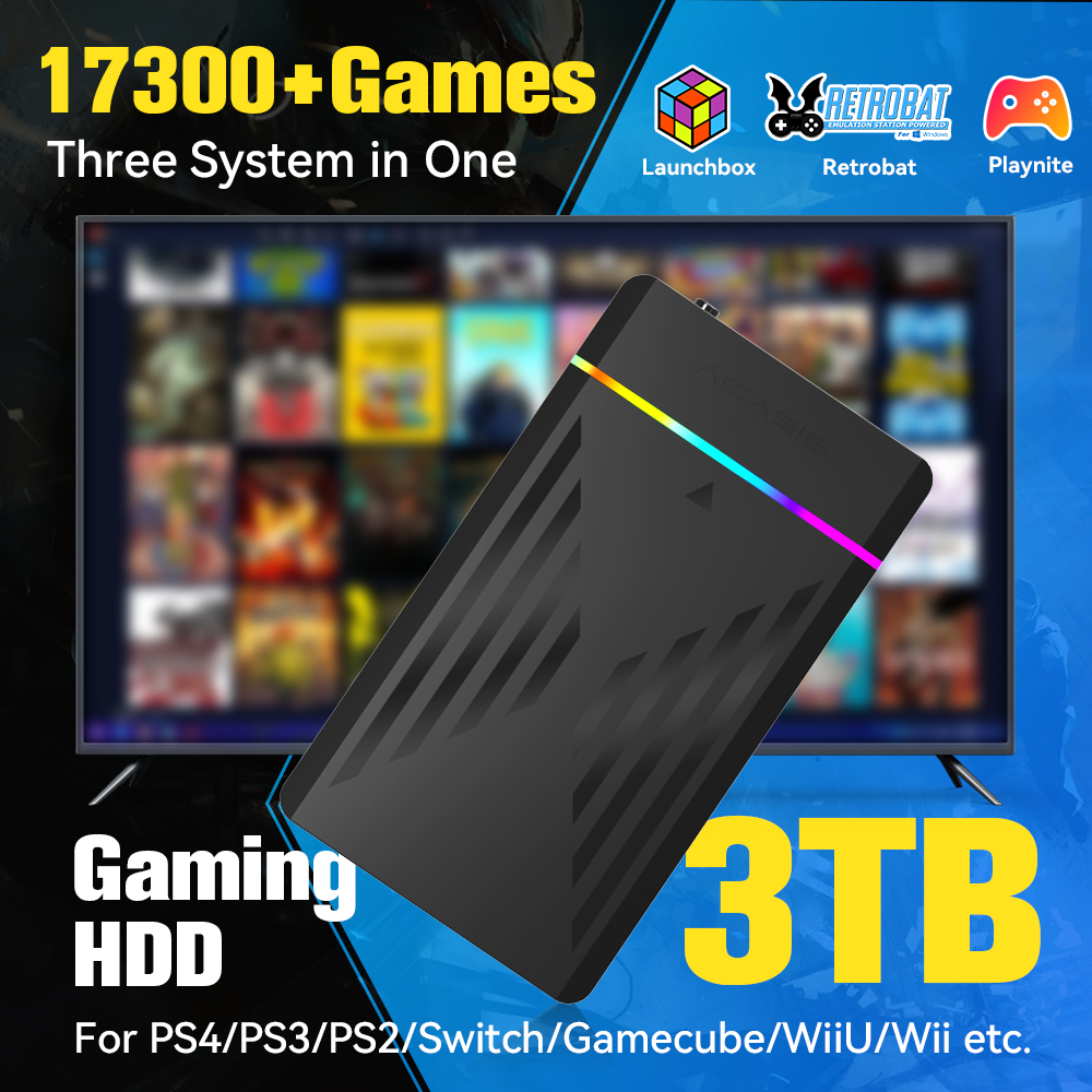 3TB Draagbare Gaming HDD Launc - Retro Gaming Ps3 recensie en prijs